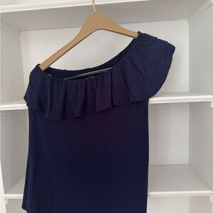 Lily Pulitzer Navy Blue Off-Shoulder Top